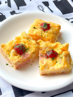 レンジで簡単♡ハムチーズ卵焼き-レシピのメイン写真