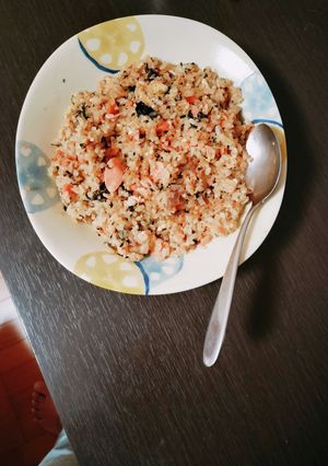 鮭と大葉の焦がし醤油玉子チャーハン-レシピのメイン写真