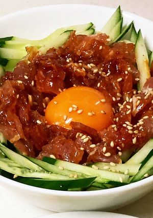 生ハムユッケ-レシピのメイン写真