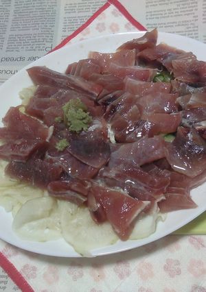 メバチマグロのすき身でカルパッチョ風V5-レシピのメイン写真