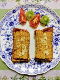 焼きとうもろこしトースト-レシピのメイン写真