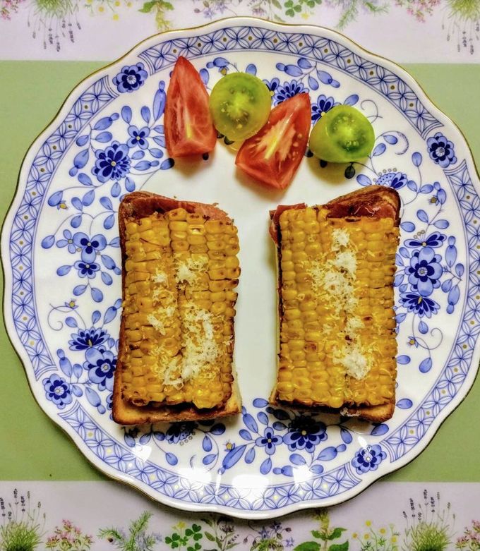 焼きとうもろこしトースト-レシピのメイン写真