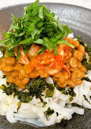 ダイエット♪キムチ納豆こんにゃく麺⑩-レシピのメイン写真