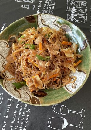 糸蒟蒻とキャベツ野菜炒め物【四毒抜き】-レシピのメイン写真