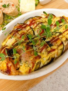 ナスのベーコンチーズはさみ焼き-レシピのメイン写真
