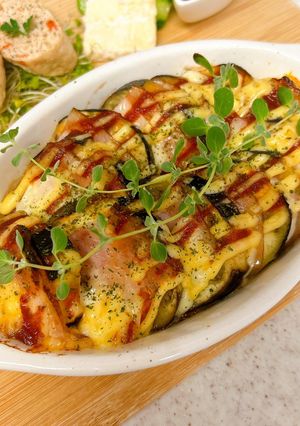 ナスのベーコンチーズはさみ焼き-レシピのメイン写真
