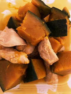 お弁当OK!かぼちゃと鶏むね肉の煮物-レシピのメイン写真