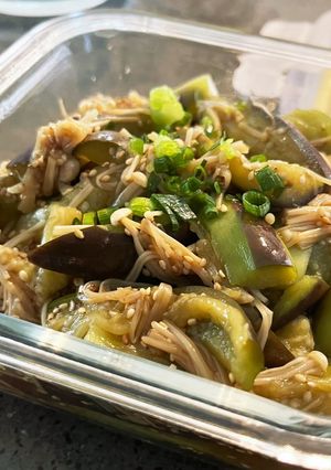 レンジだけ★茄子とエノキ中華風和え物-レシピのメイン写真