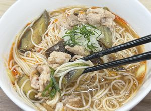 相性◎豚バラ茄子のぶっかけそうめん-レシピのメイン写真