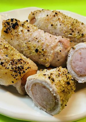 ＊粗挽きウインナーの豚肉巻き＊-レシピのメイン写真