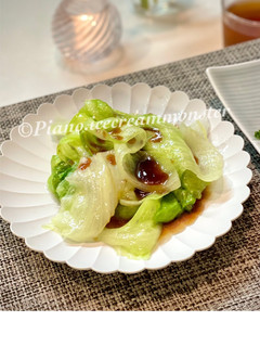 湯引きレタス(レタスの油菜)-レシピのメイン写真