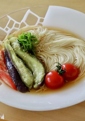 レンチンで簡単！トロトロなすそうめん-レシピのメイン写真