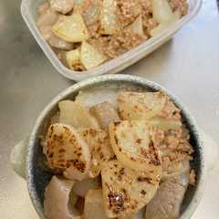 รูปของ 豚ひき肉大根コンニャク炒め