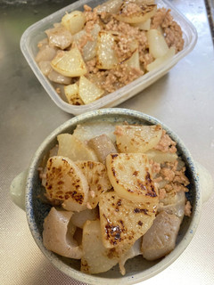 豚ひき肉大根コンニャク炒め-レシピのメイン写真