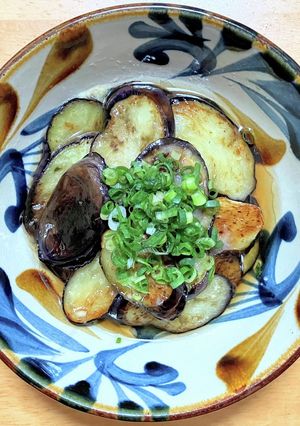 フライパンで焼きナスの甘酢和え-レシピのメイン写真