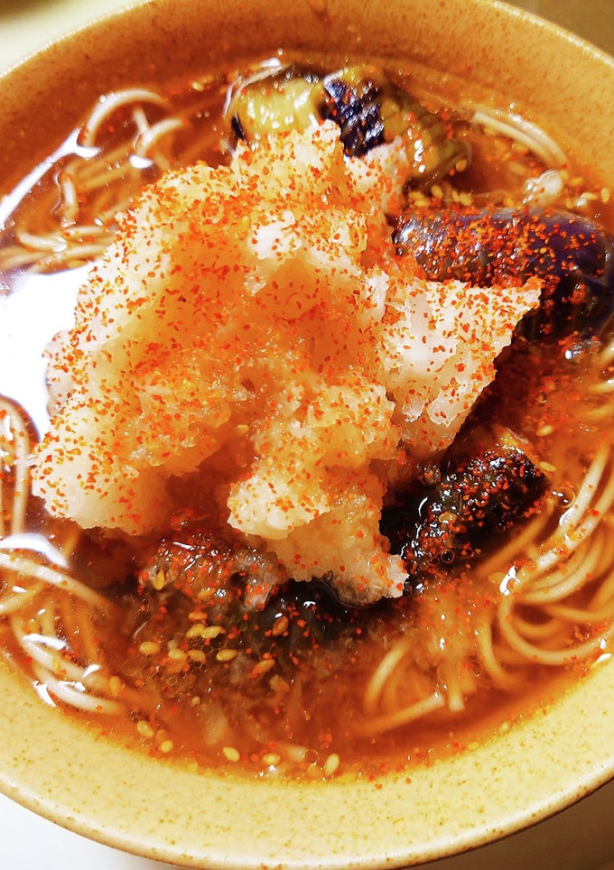 なすの揚げ浸しおろし蕎麦-レシピのメイン写真