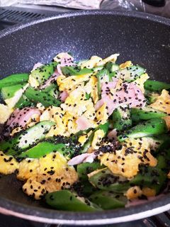 オクラとベーコンの卵炒め-レシピのメイン写真