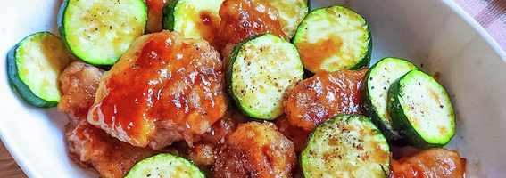 ☆鶏もも肉とズッキーニの甘辛炒め☆