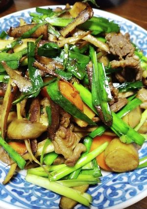 タレ山羊肉の根菜炒め(みざん入り)-レシピのメイン写真