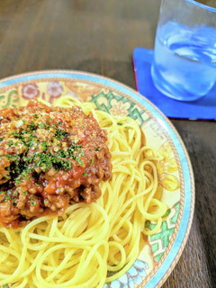 ミートソースパスタ-レシピのメイン写真