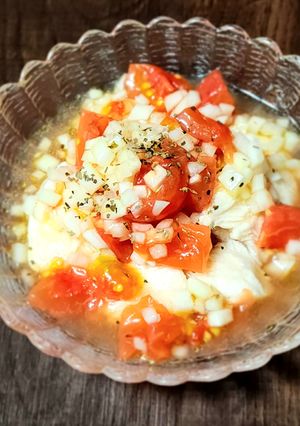 ヘルシーメイン☆トマトでさっぱり水晶鶏-レシピのメイン写真