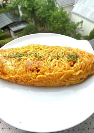 卵と混ぜて焼く、オムナポリタン！-レシピのメイン写真