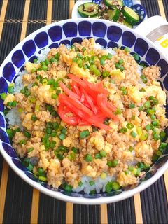 レンジで簡単♪甘味噌親子そぼろ丼-レシピのメイン写真