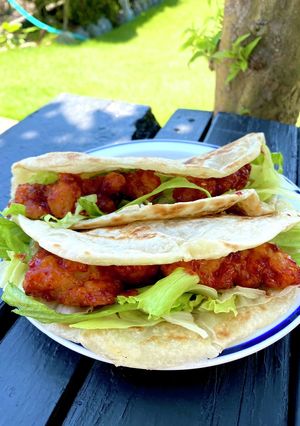 特性ヤンニョムチキンのパラタサンド-レシピのメイン写真
