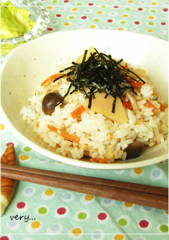 たけのこ ♡ 具だくさんの混ぜご飯 ♡-レシピのメイン写真