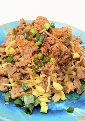 豆モヤシと牛肉の甘辛い味噌炒め-レシピのメイン写真