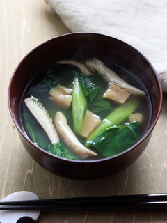 つるむらさき、貝柱の中華スープ-レシピのメイン写真