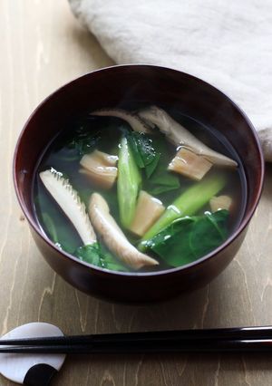 つるむらさき、貝柱の中華スープ-レシピのメイン写真