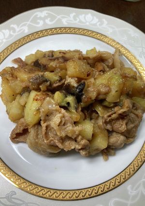 豚肉とじゃがいもとナスの和風炒め-レシピのメイン写真