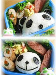 どアップ!生茶パンダ弁当♥♡-レシピのメイン写真