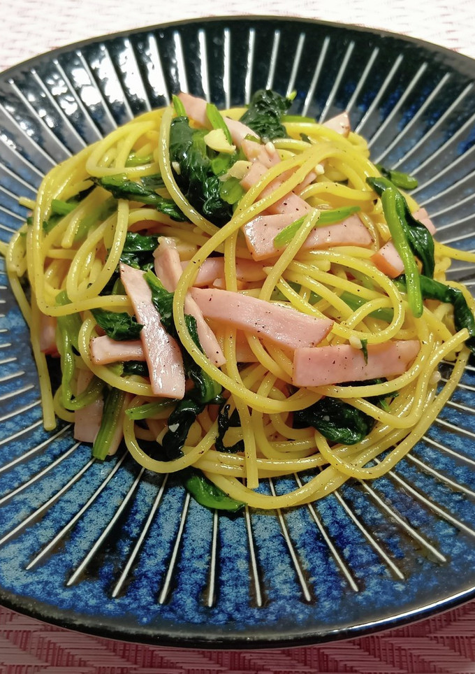 ほうれん草の和風スパゲティ-レシピのメイン写真