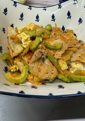 ゴーヤチャンプルーキムチ味#居酒屋-レシピのメイン写真