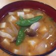 春~✿新玉ねぎとスナップえんどうの味噌汁