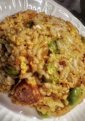 枝豆とウィンナーのカレー炒飯-レシピのメイン写真