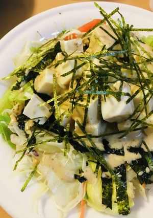 市販サラダ●韓国海苔の豆腐サラダ-レシピのメイン写真