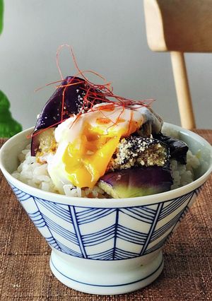 レンジ3分☆ダシダでなす揚げびたし☆丼-レシピのメイン写真