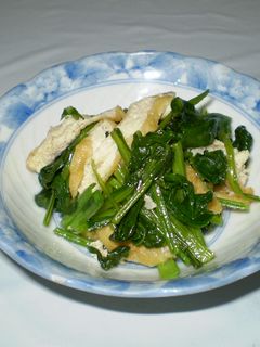 小松菜と油揚げの炒め物-レシピのメイン写真