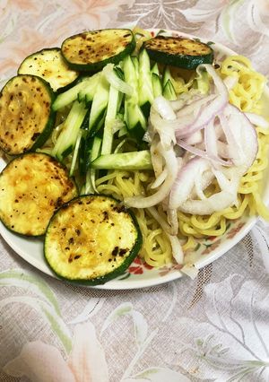 簡単夏野菜の冷やしラーメン-レシピのメイン写真
