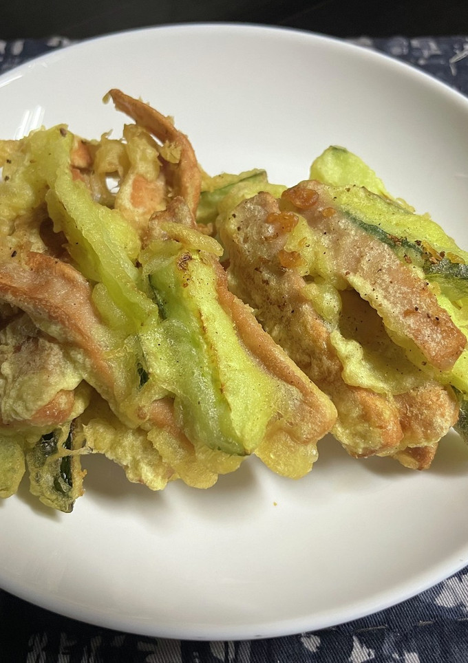 キュウリと魚肉ソーセージのかき揚げ-レシピのメイン写真