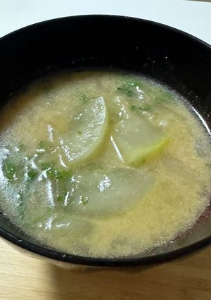 夕顔と大葉のお味噌汁-レシピのメイン写真
