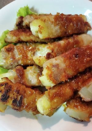 じゃがいもとチーズの豚バラ巻き　味噌味-レシピのメイン写真