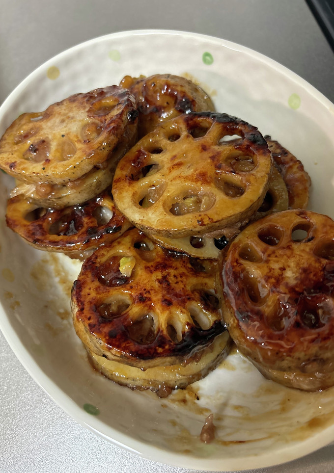 照れ焼き風、レンコンのはさみ焼き-レシピのメイン写真