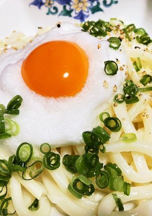 ふわふわめれんげの釜玉うどん-レシピのメイン写真