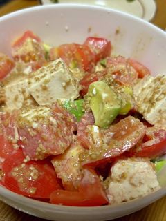 トマトとアボカドと豆腐の胡麻マヨサラダ☆-レシピのメイン写真