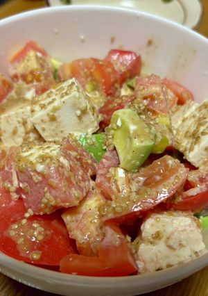 トマトとアボカドと豆腐の胡麻マヨサラダ☆-レシピのメイン写真