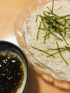冷製素麺●もずくでいただく冷やし素麺-レシピのメイン写真